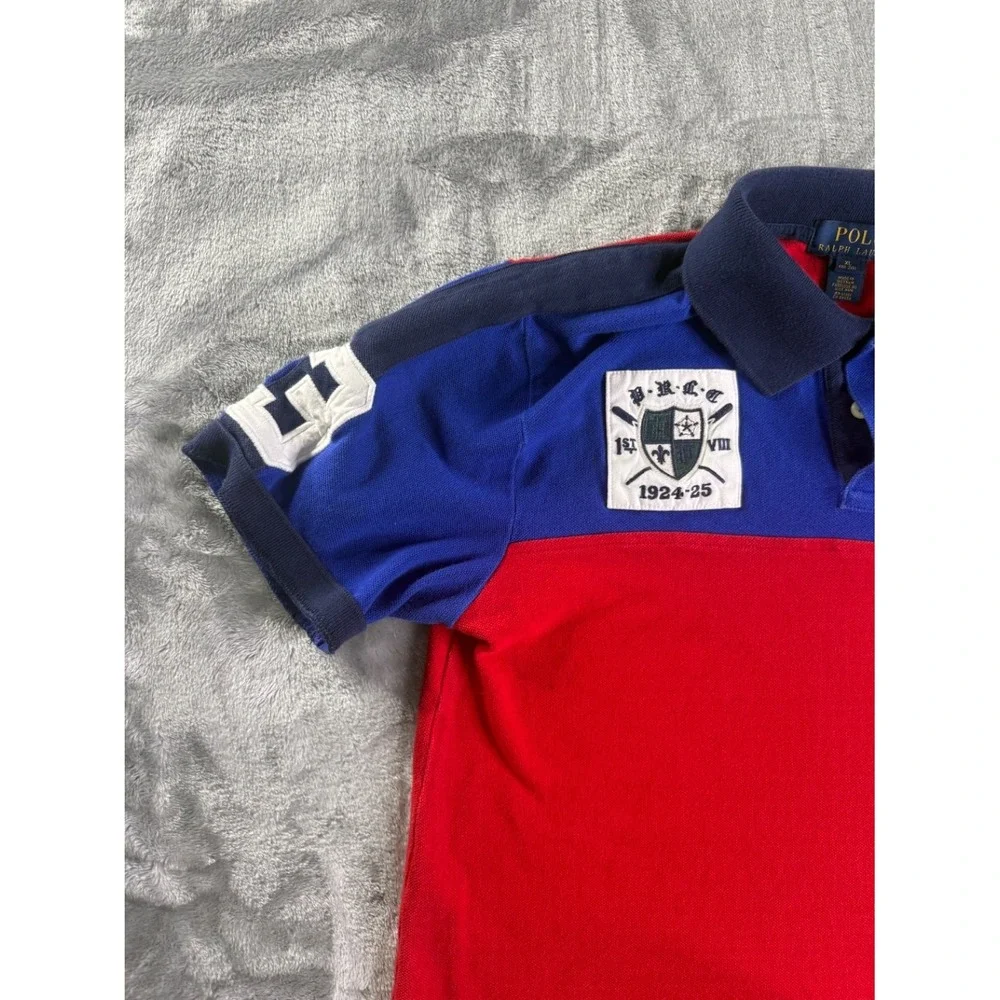 Polo Ralph Lauren Big Pony Colorblock Shirt Boys XL Multicolor 100% Cotton